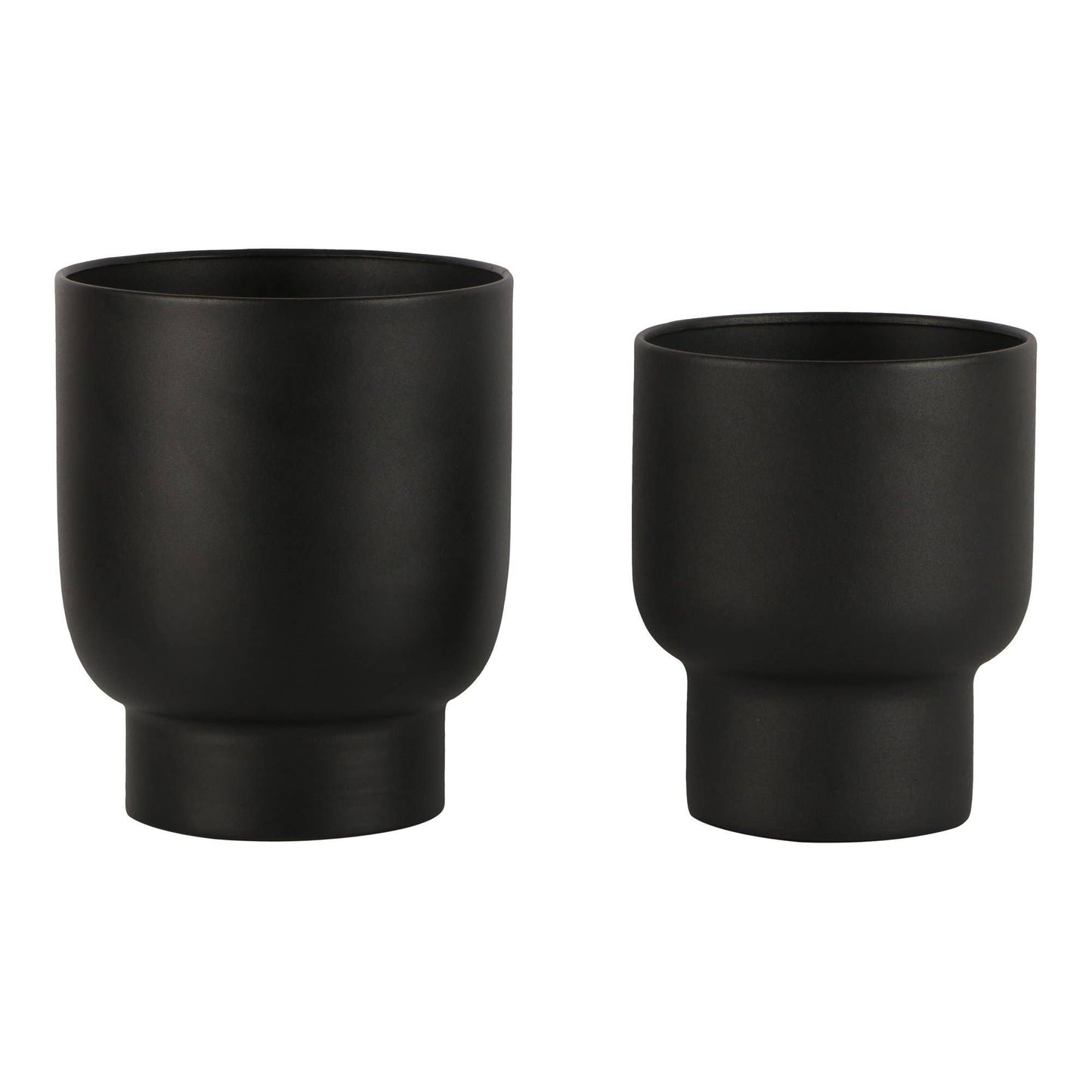 Flower Pot Fulda: Metal / Black