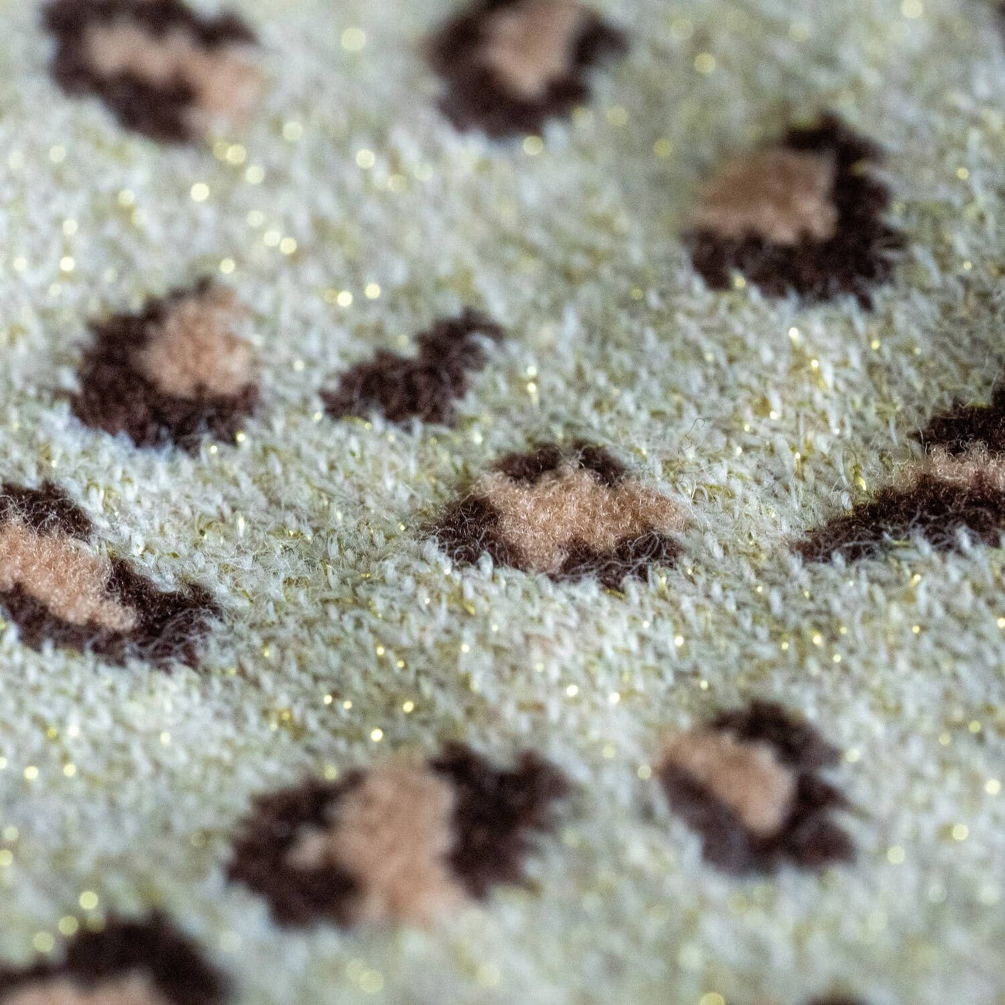 Socken aus gekämmter Baumwolle mit Leopardenmuster - Beige
