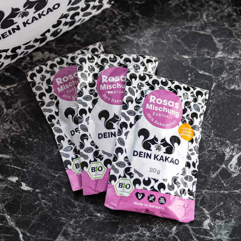 Rosas Mischung Bio Schokoladenpulver mit Ingwer, Zimt und Kurkuma