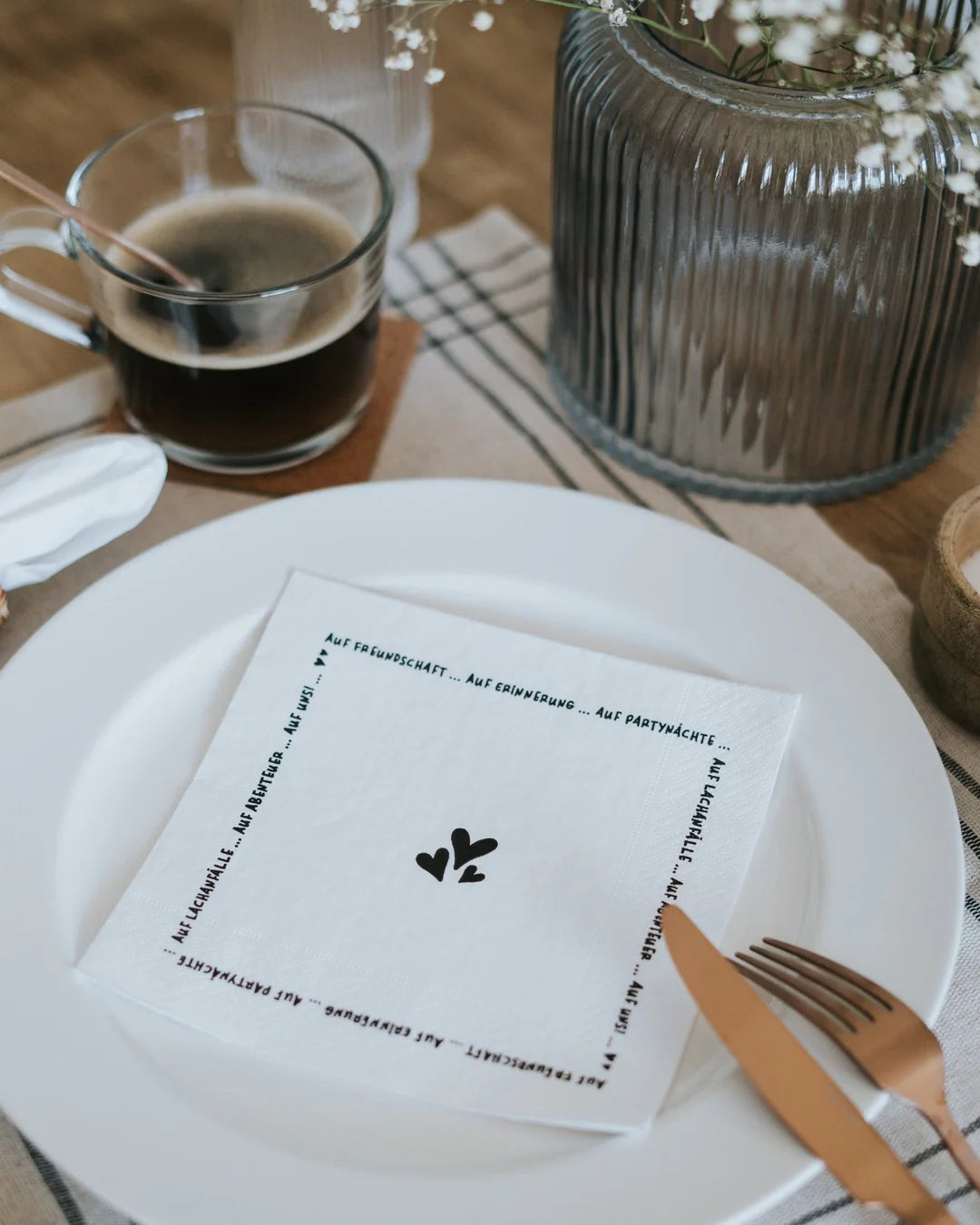 Serviette · Auf Freundschaft