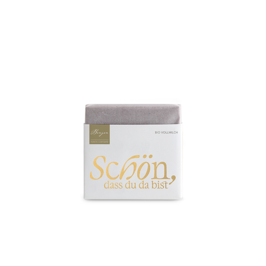 Organic Whole Milk Chocolate Bar "So nice to have you here" 40g