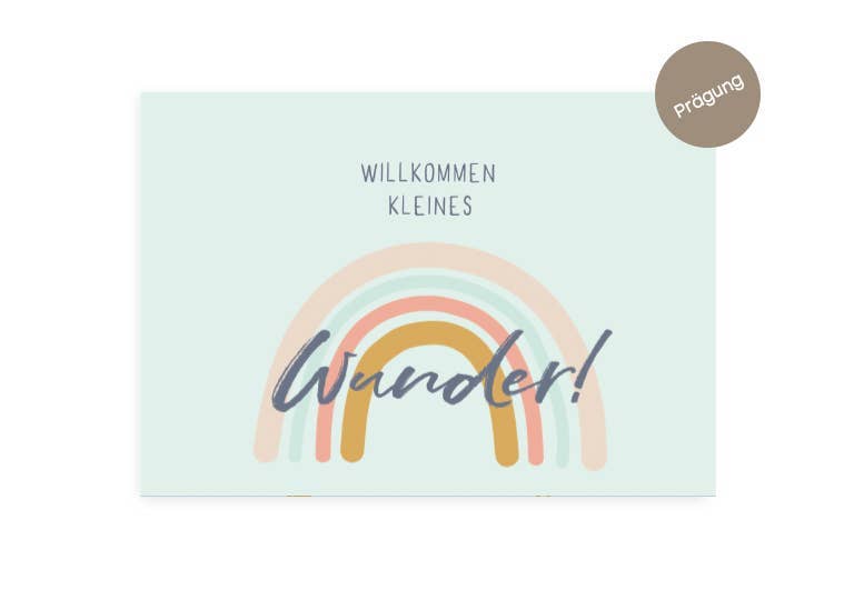 Willkommen Wunder  | Klappkarte | Geburt