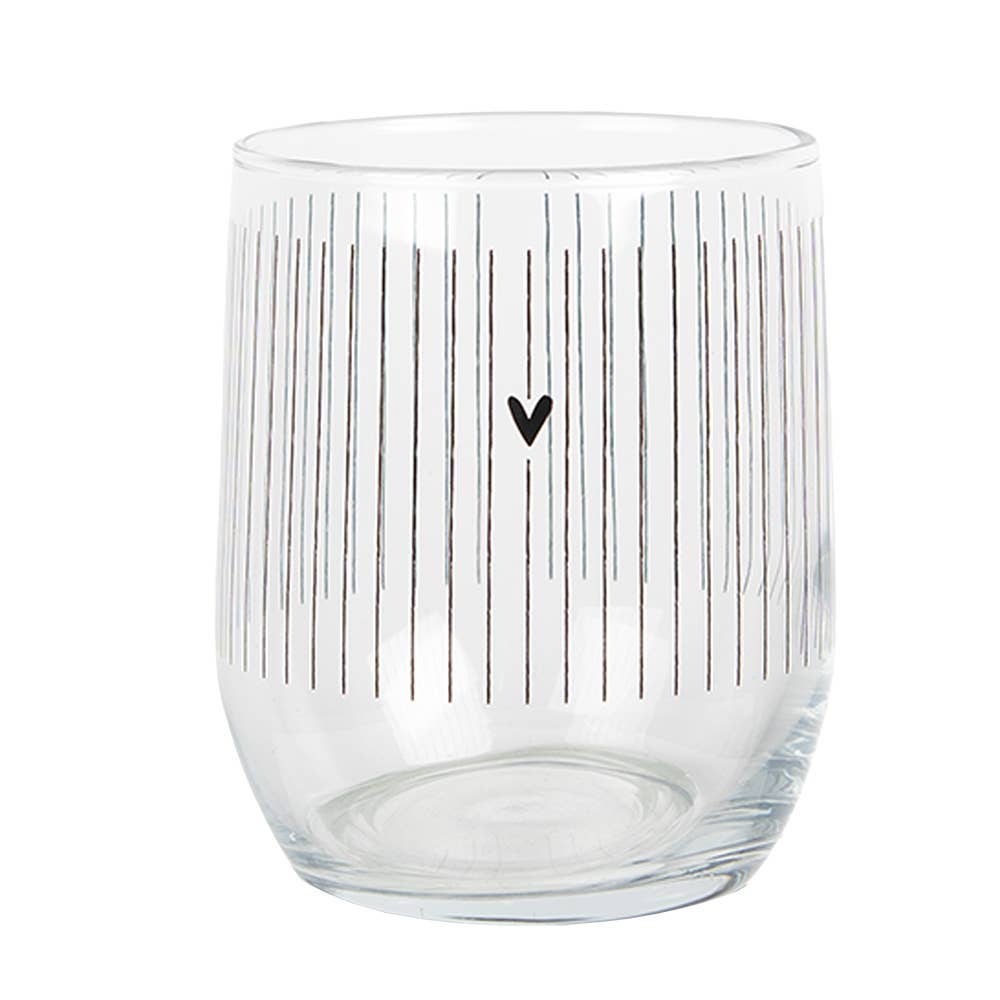 Wasserglas 300 ml Transparentes Glas Herz