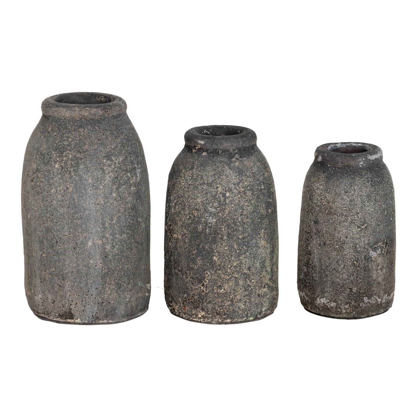 Velas Terracotta Decoration Vasen - 3 Vasen: Antikes Hellgrau / Terrakotta