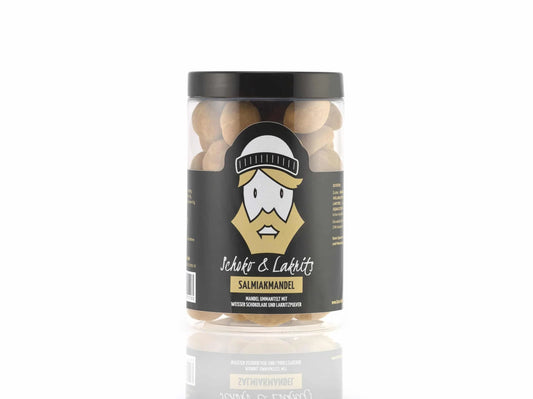 Schoko und Lakrits Salmiakmandel - Dose 165 g