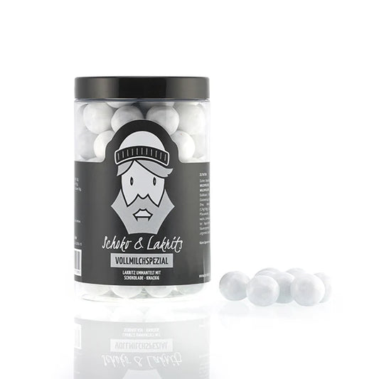 Schoko Schoko & Lakrits Vollmilchspezial –  zart, süß, mit Biss - Dose 275g