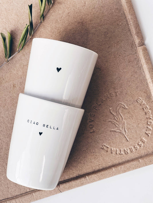 Becher Tasse Herz ♡ I Herzensmensch Geschenk: Herz