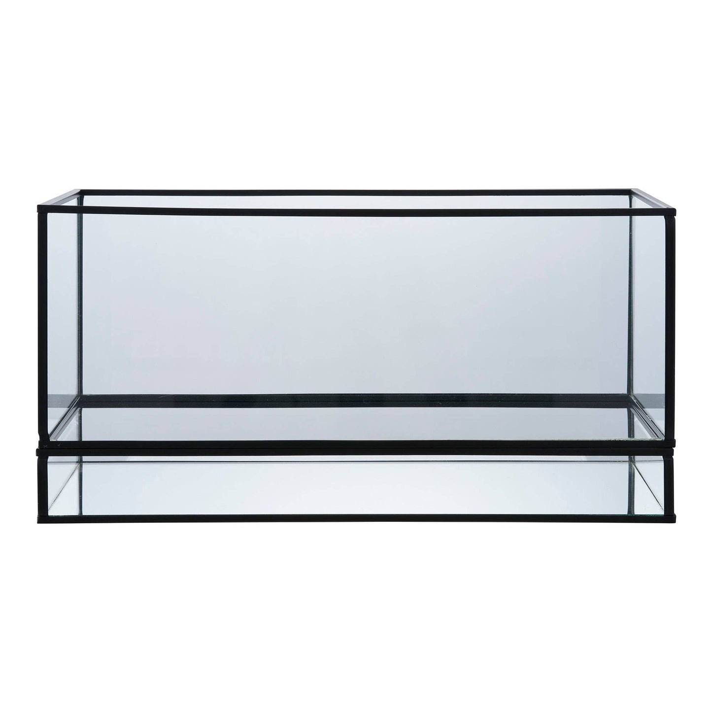 Hurricane - Candle holder. Metal/Glass. Black 30x12x15 cm: No assembly required / Black