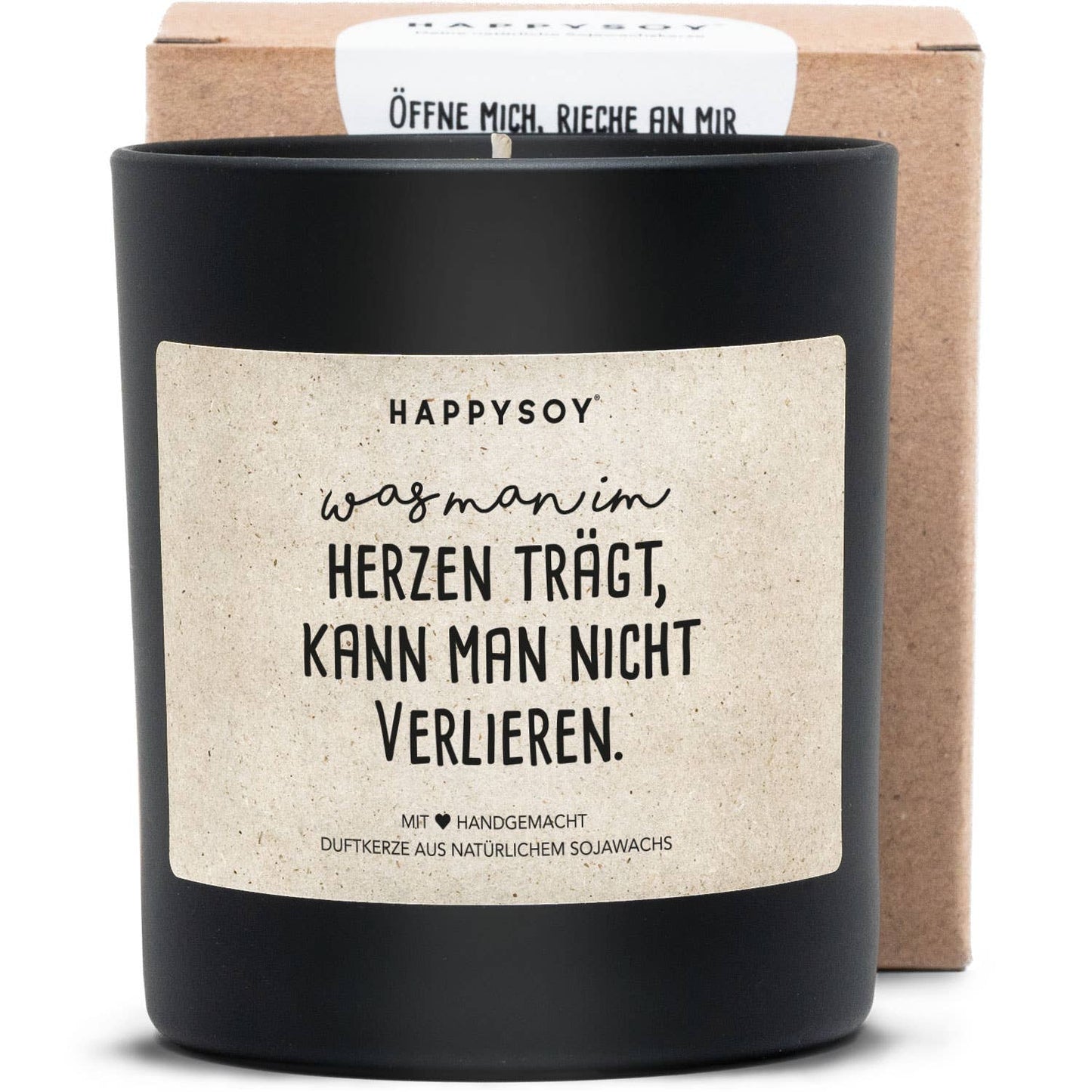 Duftkerze | Was man im Herzen trägt, kann man nicht