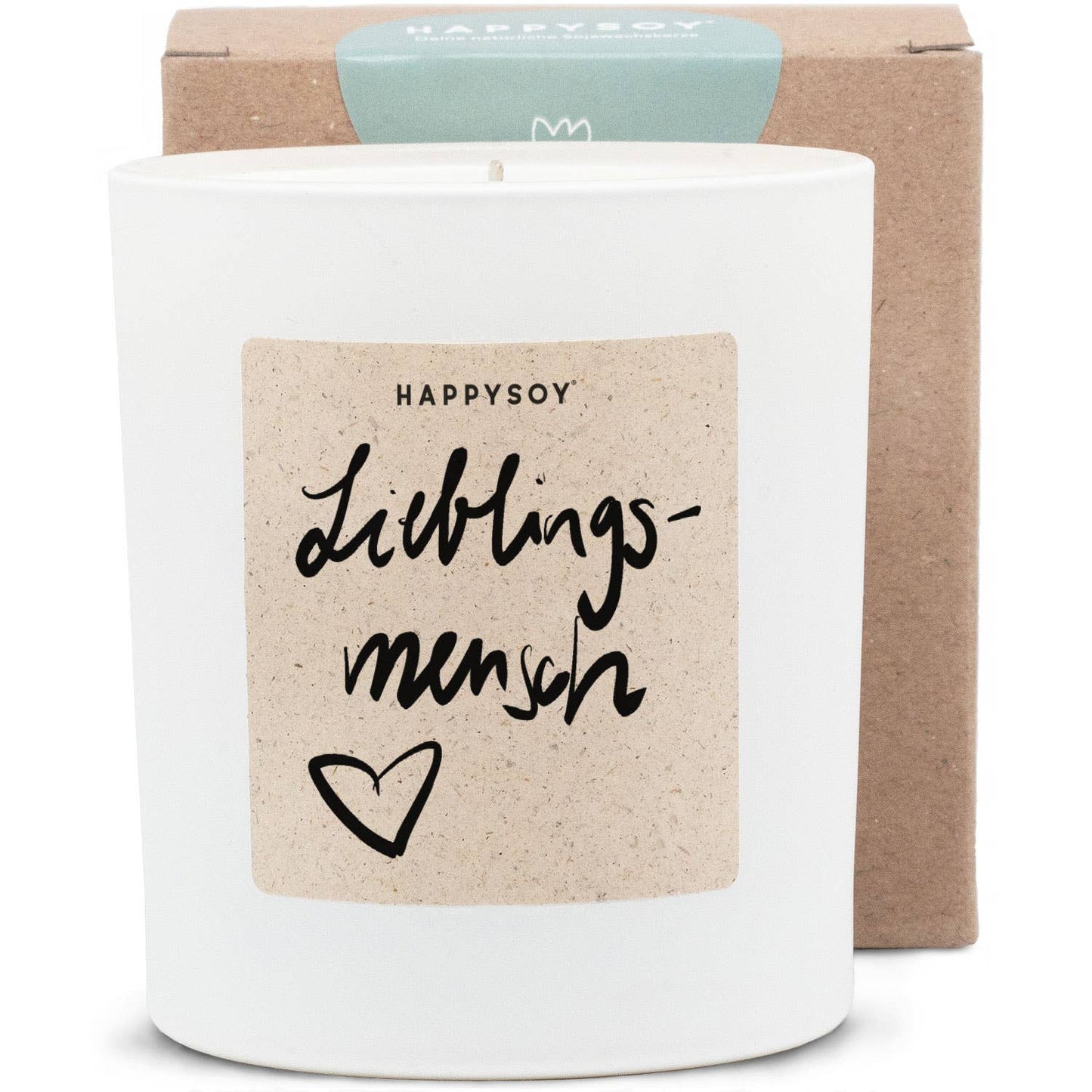 Duftkerze | Lieblingsmensch Herz Motiv