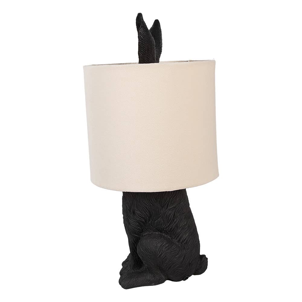 Table Lamp Rabbit Ø 20x43 cm Black Beige