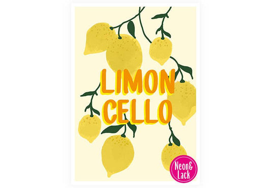Limoncello | Neon Postkarte | Gruß