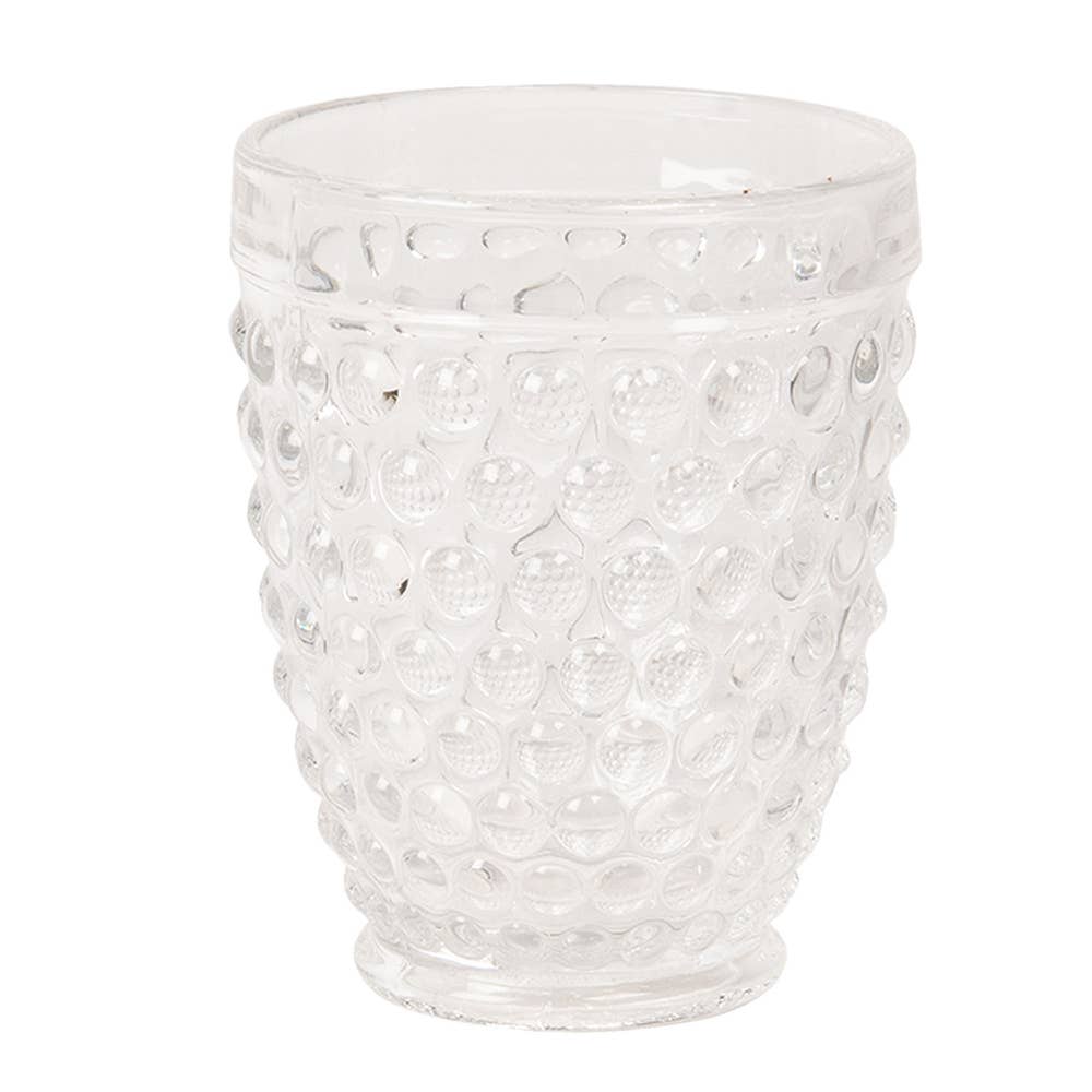 Wasserglas 225 ml mit runder Form und strukturiertem Design