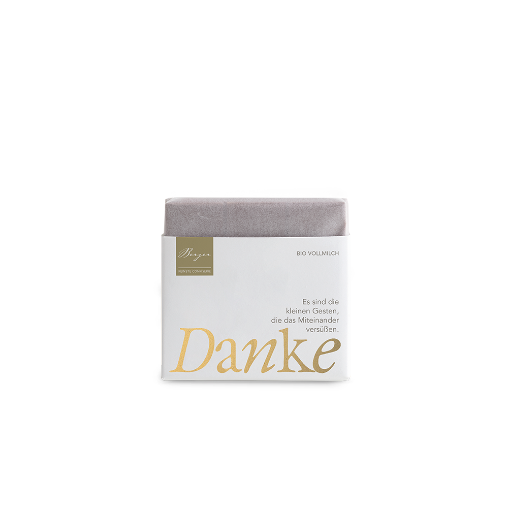 Thementafel "Danke" Bio Vollmilch 70g