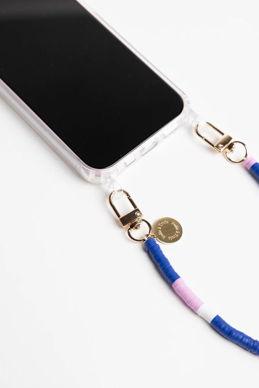 Popstar Kurzes Handyband - Purple Navy White