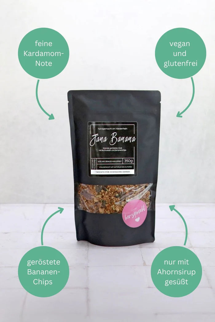 Jana Banana, Granola ohne Haferflocken, vegan und glutenfrei - 350g
