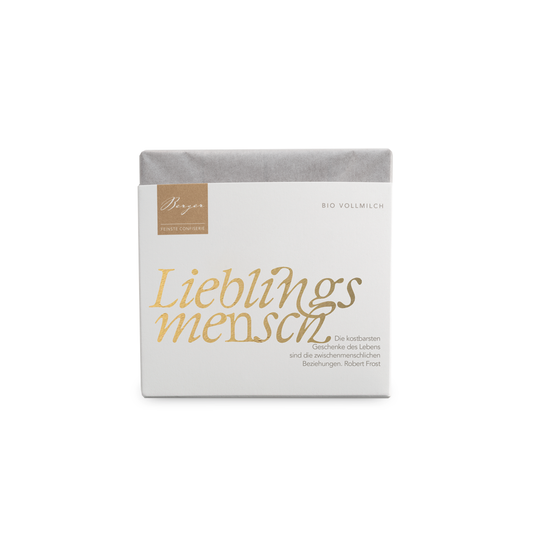 Thementafel Bio Vollmilch "Lieblingsmensch" 70g