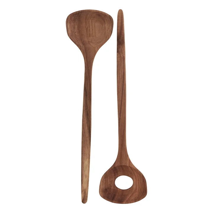 Nicolas Vahé, Salatbesteck aus Akazienholz, 2er Set