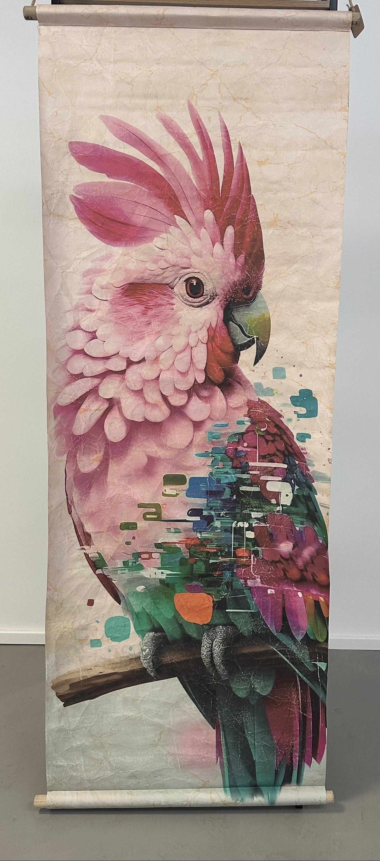 Wandbild „Rosa Kakadu“
