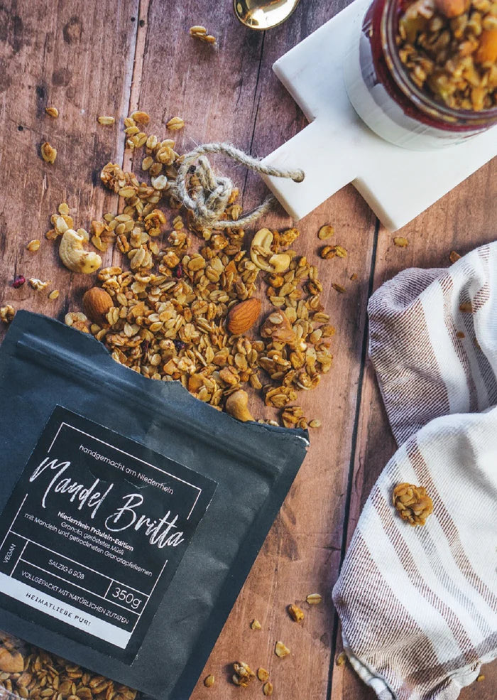 Mandel Britta, Nuss Granola, Niederrhein Fräulein Edition, vegan - 350g