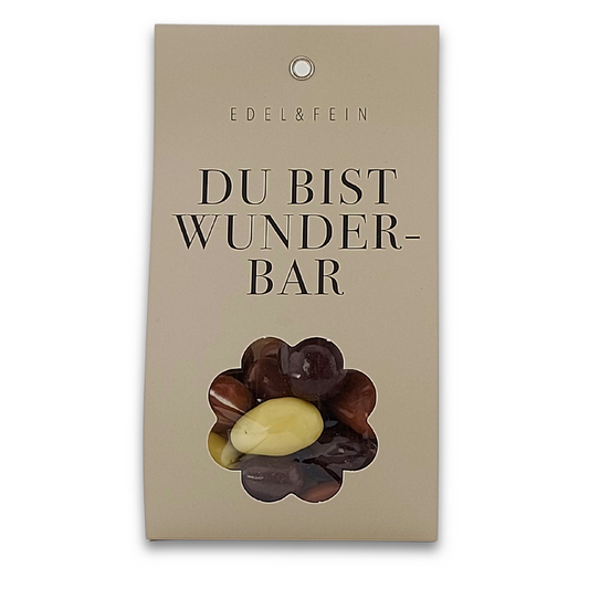 Du bist wunderbar - Edel & Fein - Mandeln Schokolade Mix - 80 g
