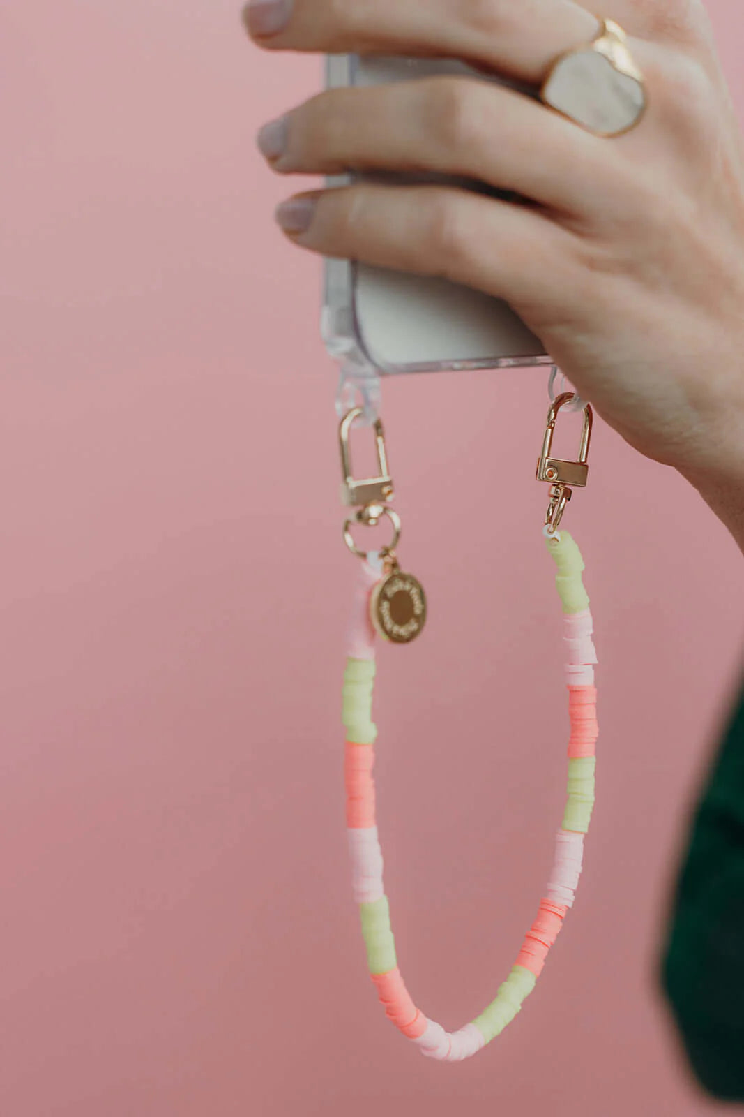 Feed The Fire Kurzes Handyband - Pink & Light Pink