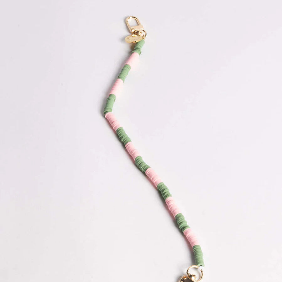 Feed The Fire Short Phone Strap - Pink & Khaki