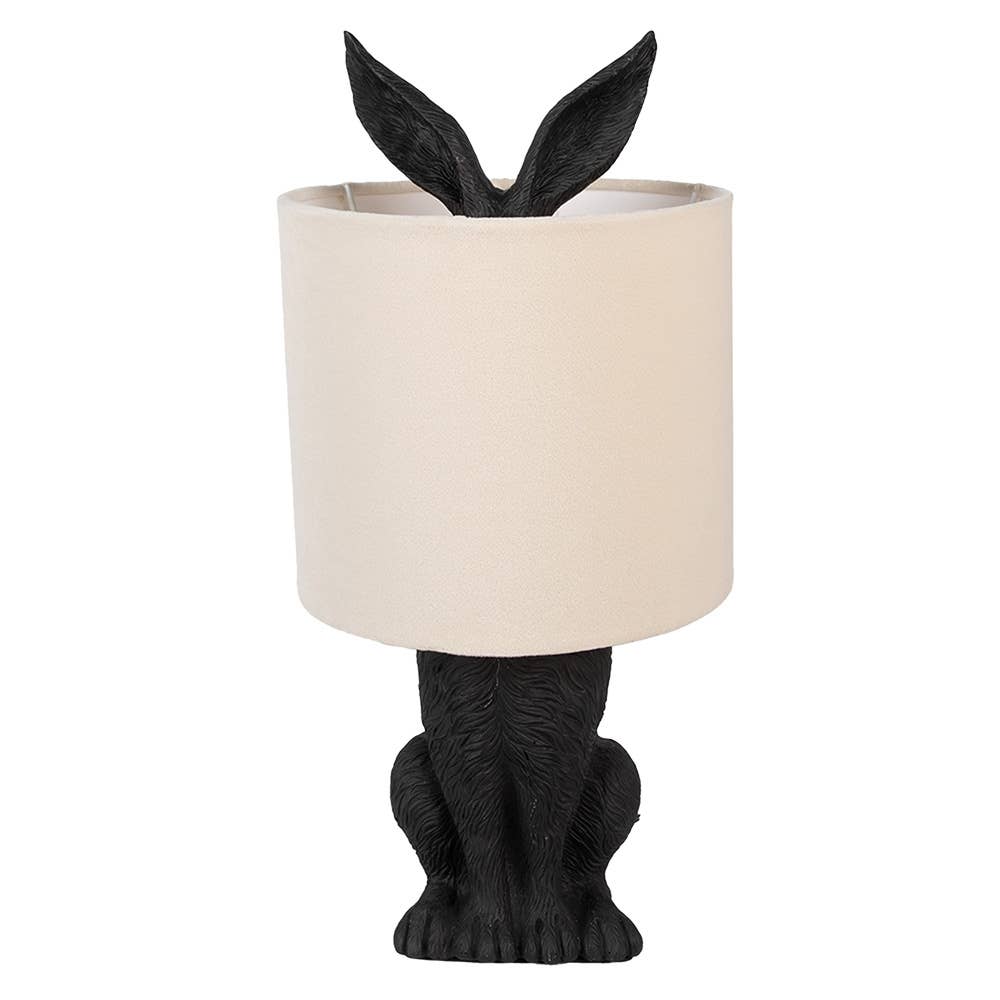 Table Lamp Rabbit Ø 20x43 cm Black Beige