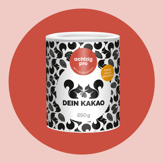 achtzig pro Bio Schokoladenpulver mit 80% Kakaogehalt