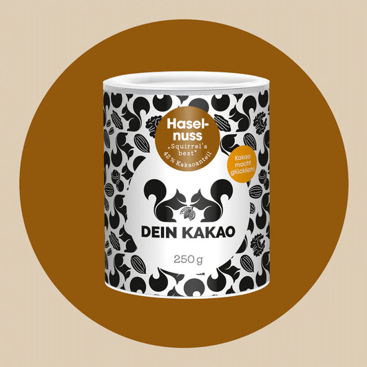 Haselnuss Bio Schokoladenpulver mit gemahlenen Haselnüssen aus dem Piemont