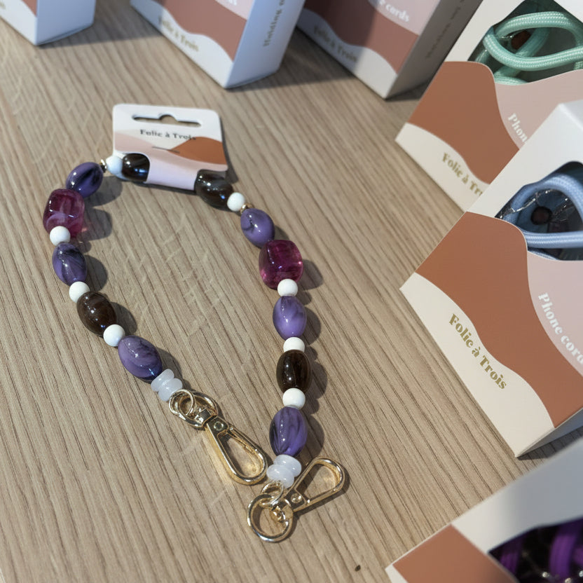 Meryn Kurzes Handyband / Handykette - Purple