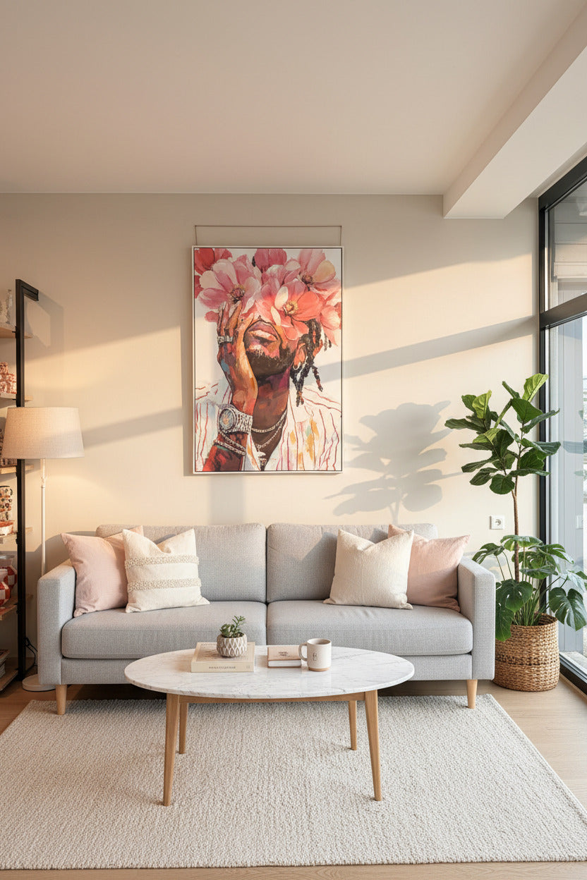 Gemälde – Flower Power Portrait