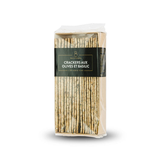 Oliven- und Basilikum-Cracker - 130 g - (längliches Format)