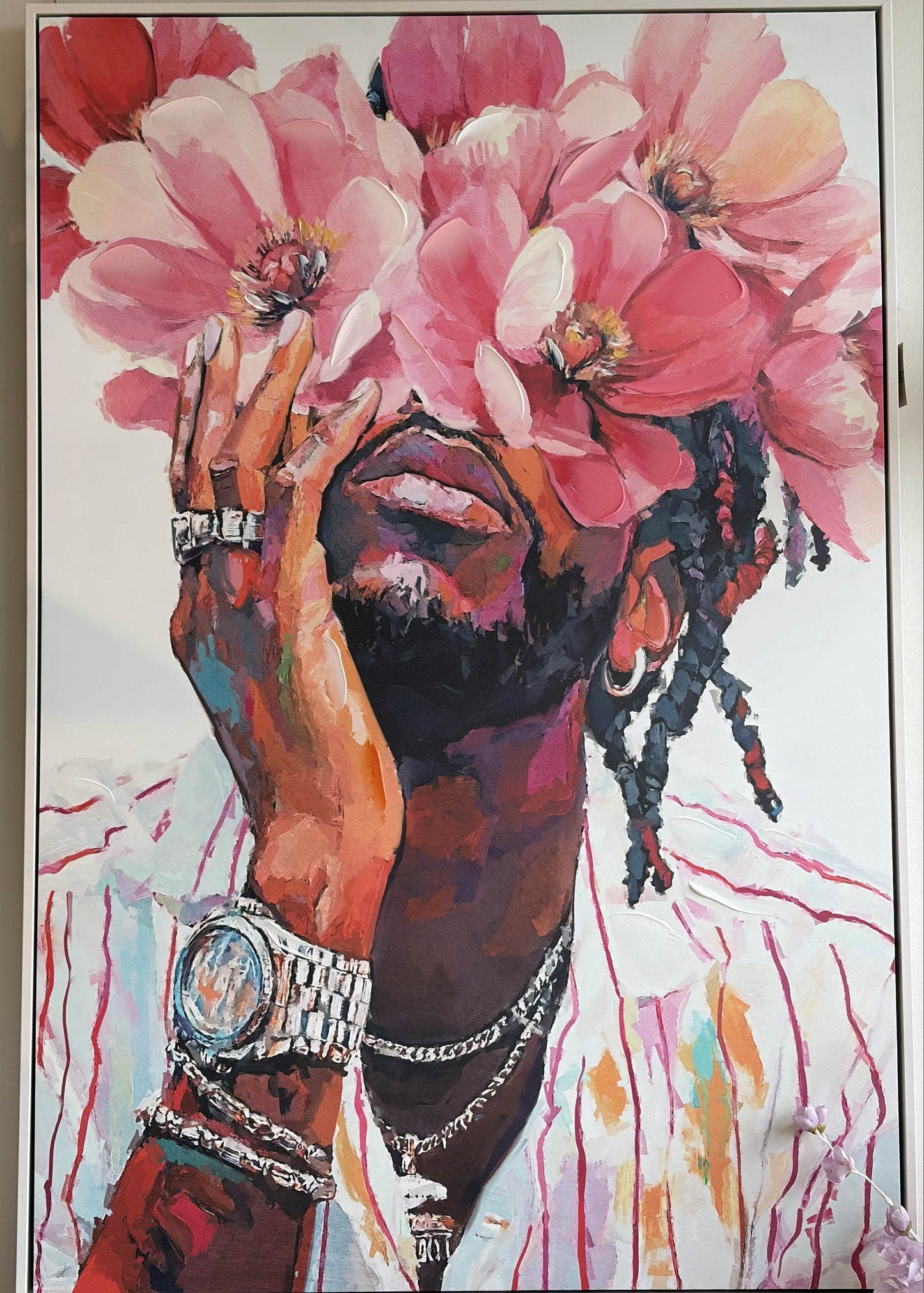 Gemälde – Flower Power Portrait