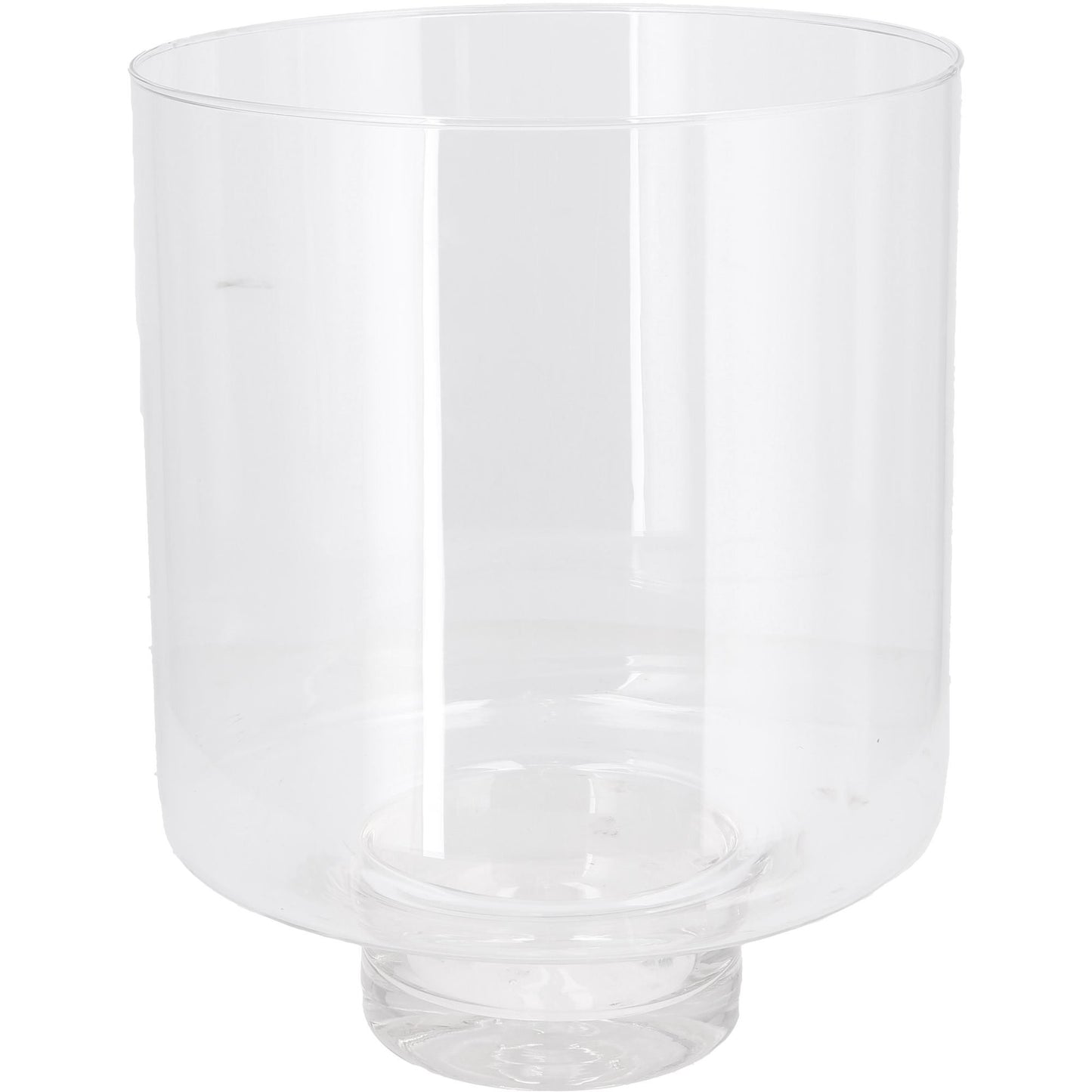 Glass Vase "Lirea" with Base, Clear