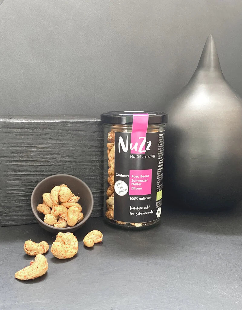 Organic Cashews Pink Berry - Black Pepper - Lemon - 120g
