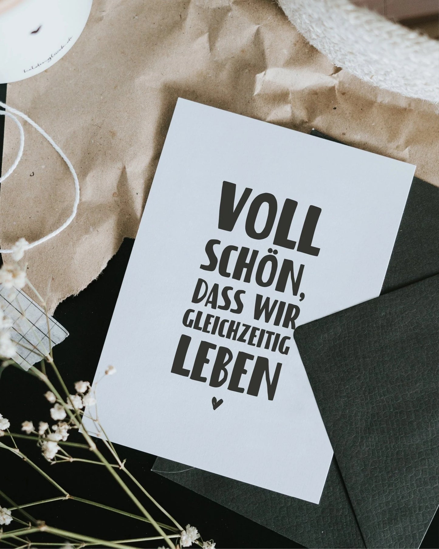 Postkarte · Gleichzeitig leben