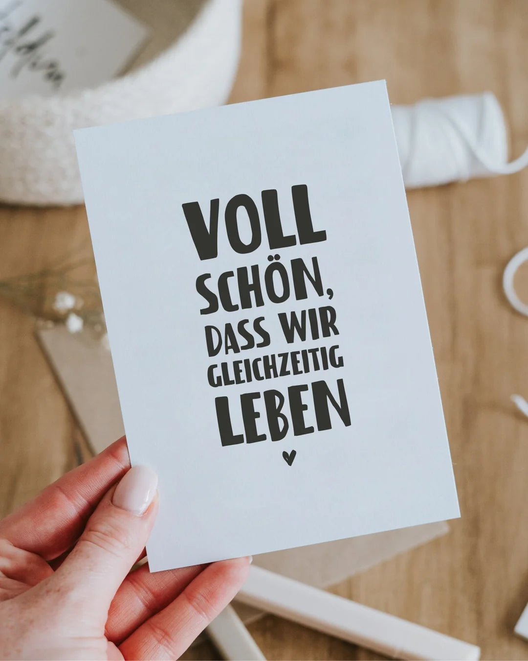 Postkarte · Gleichzeitig leben